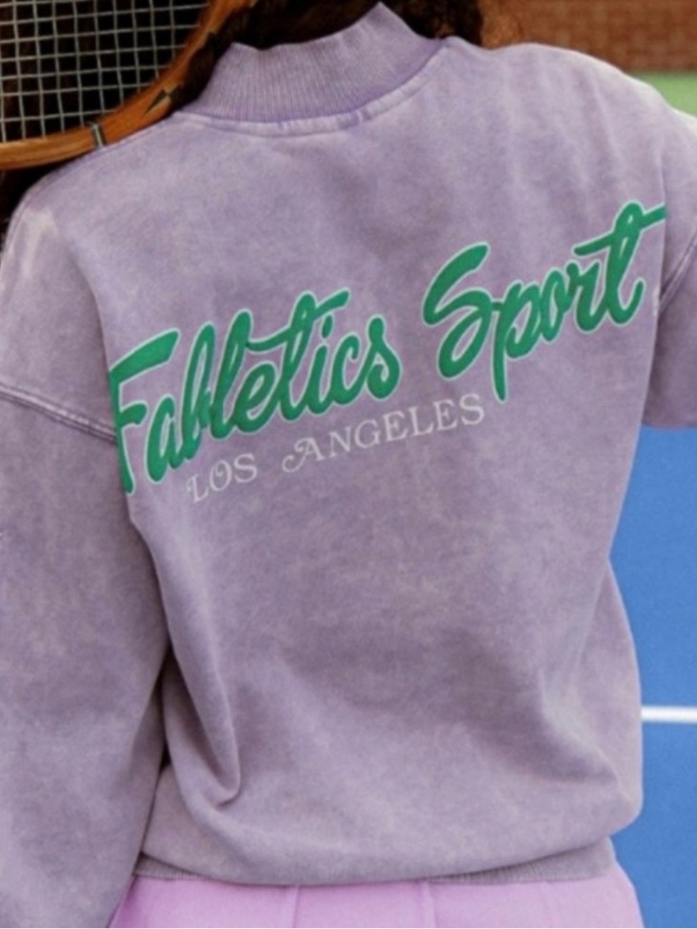 Fabletics Sport Lavender Acid Wash 1/4 Zip California Dreamland Pullover - Picture 2 of 9